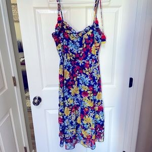 Lulu’s Floral Dress with Tassel Straps